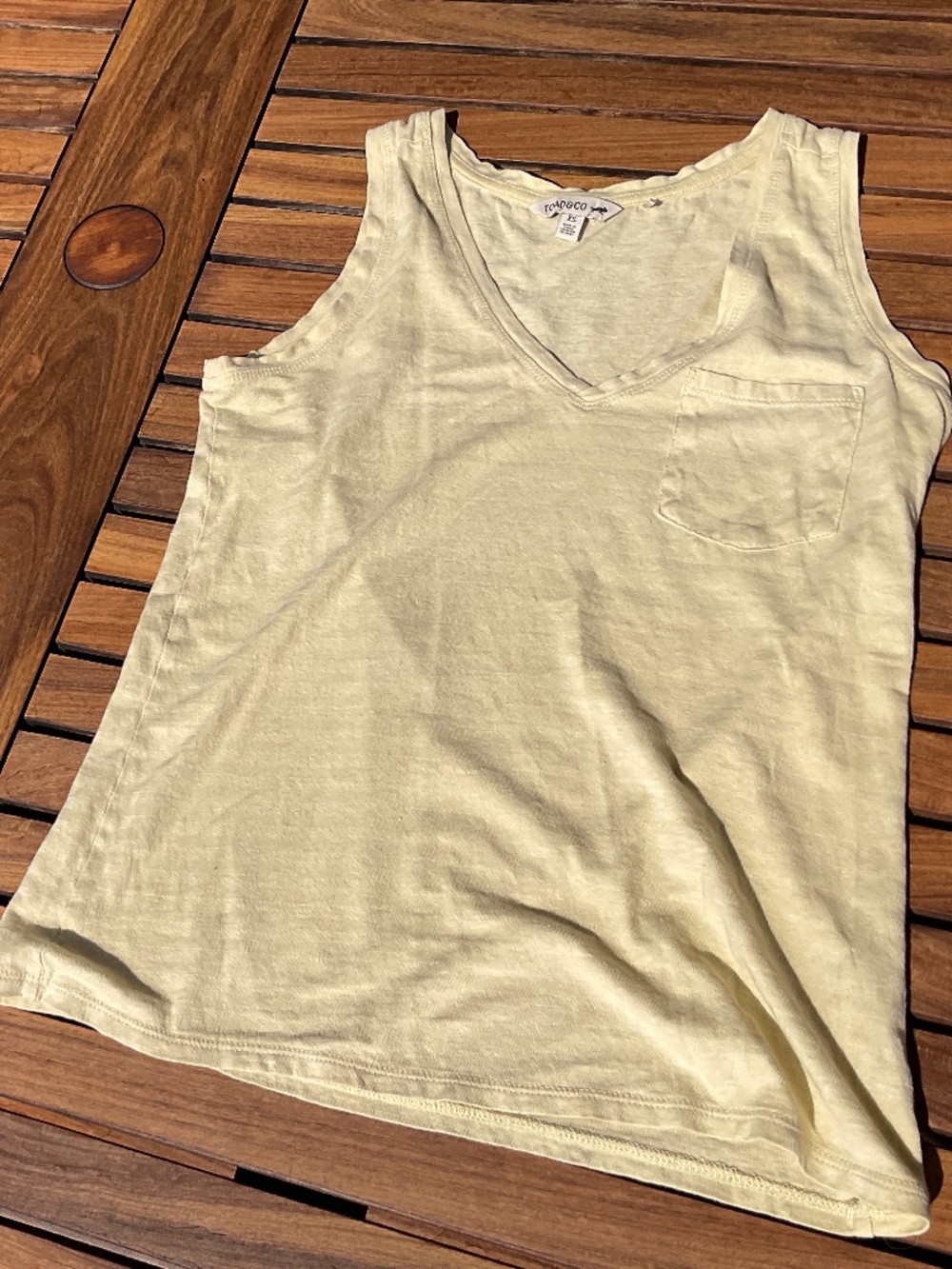 TOAD & CO Yellow tank top size XS organic cotton